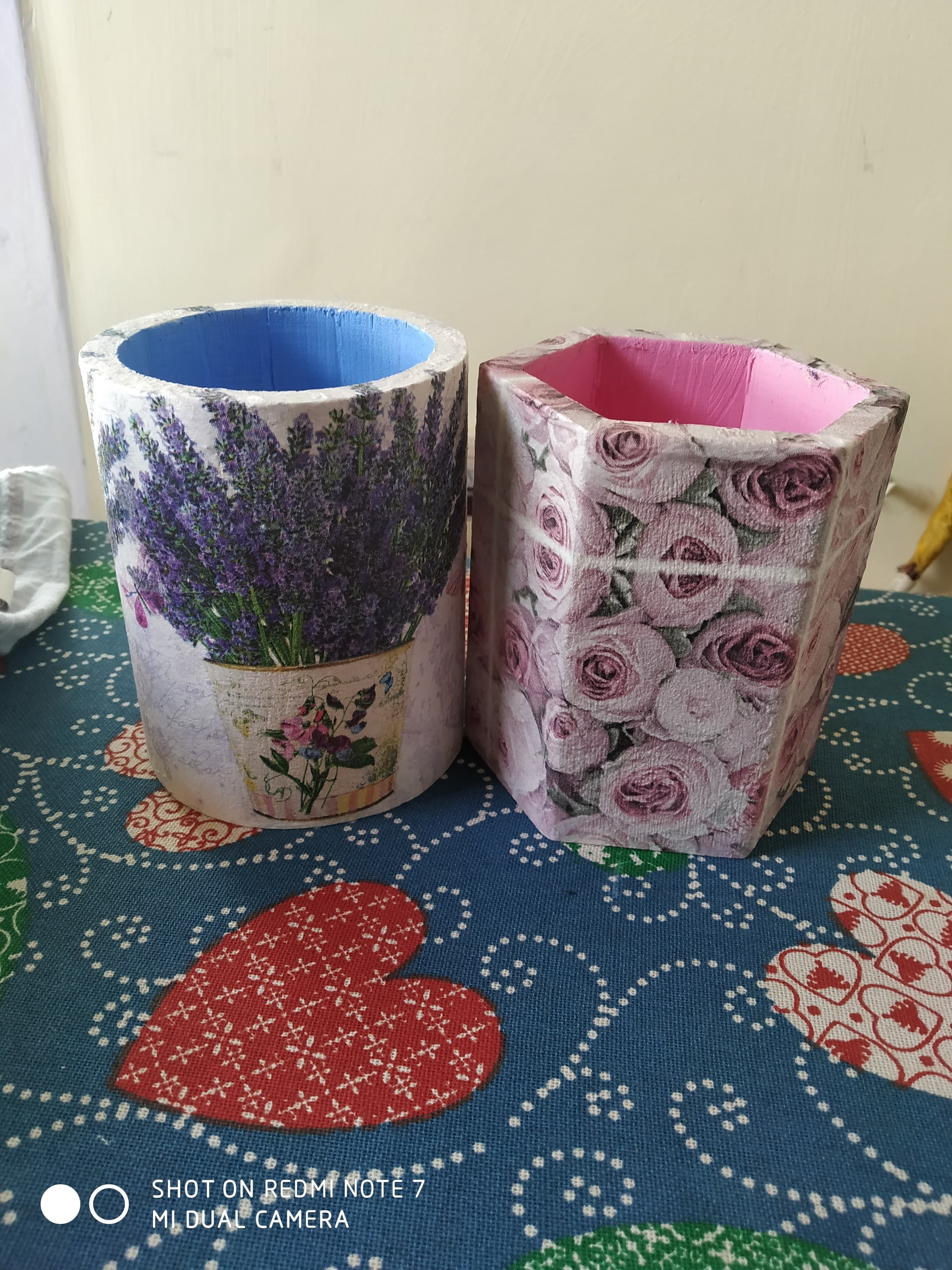 Pen Holder Set Floral